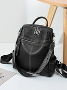 👜 NEWYORKLISTED STYLE COLLECTION: Luxe Leatherette Multi-Compartment City Backpack – Medium Size