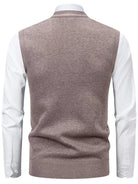 NEWYORKLISTED ATLAS MEN'S COLLECTION – Men's argyle V-neck button-down cardigan vest, product image 3