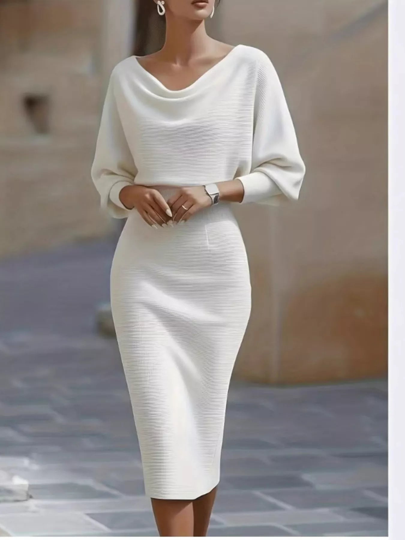 NEWYORKLISTED STYLE COLLECTION: Woman wearing a white dress with a blurred background