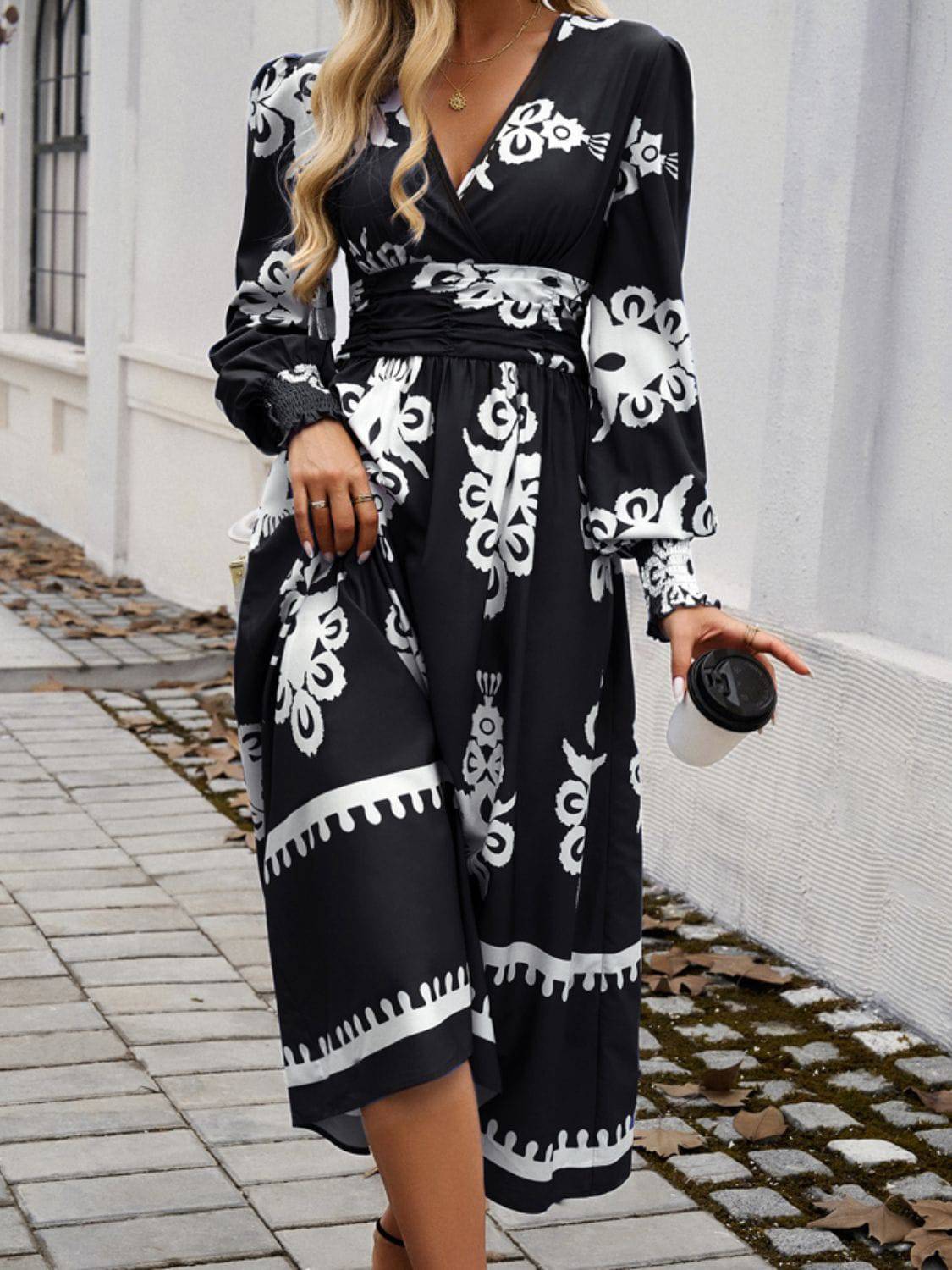 NEWYORKLISTED STYLE COLLECTION: Lantern Sleeve Midi Dress - NEWYORKLISTED