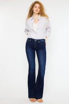 NEWYORKLISTED STYLE COLLECTION:  Mid Rise Slim Flare Jeans