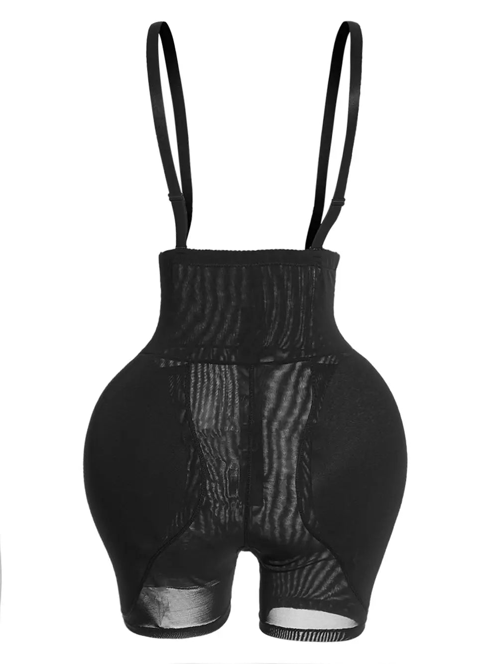 NEWYORKLISTED Intimate Apparel: Black high-waisted shapewear with straps on a white background