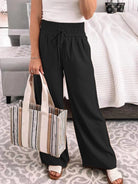 NYLD Draw String Pants in Black Relaxed Fit