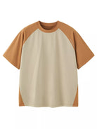 NEWYORKLISTED ATLAS MEN's COLLECTION: Beige and brown t-shirt on a white background