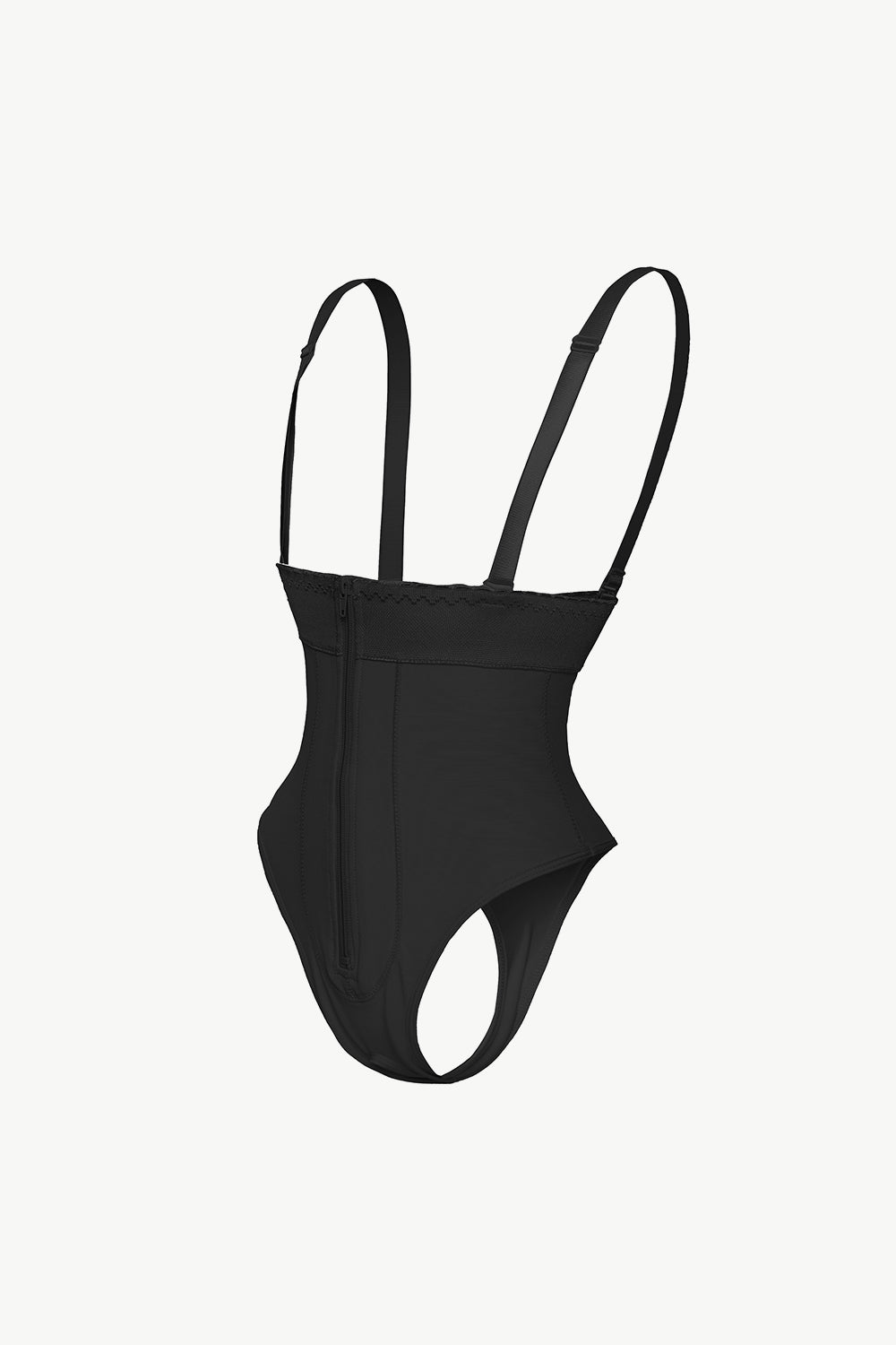 NEWYORKLISTED Intimate Apparel: Black swimsuit with thin straps on a white background
