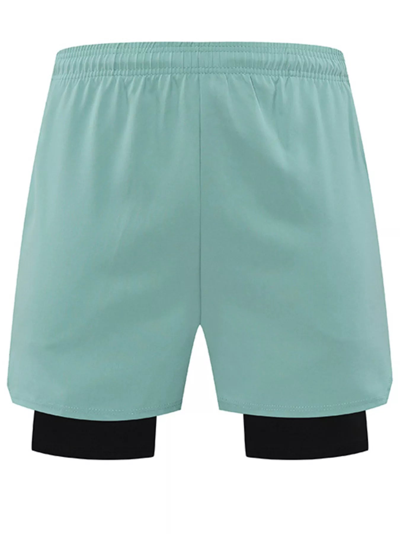 NEWYORKLISTED ATLAS MEN's COLLECTION: Light blue athletic shorts with black accents on a white background