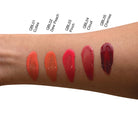 NEWYORKLISTED COSMETIC COLLECTION: Lipstick swatches on a arm with color names and codes.