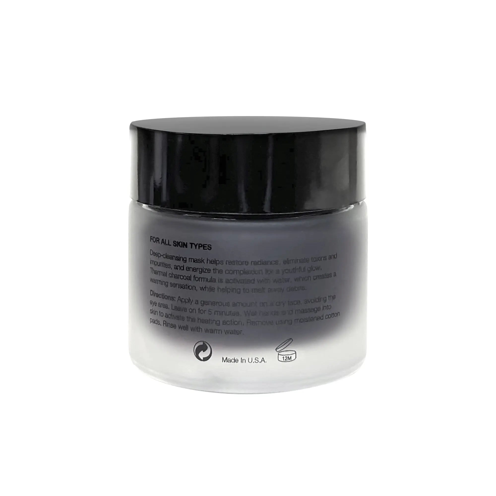 NEWYORKLISTED COSMETIC COLLECTION: Glow Mask: White jar with black lid on a white background