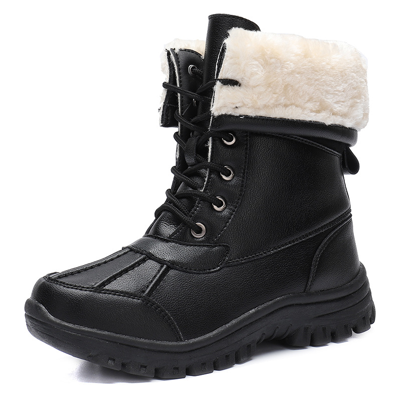 2021 Winter New Women's Leather Boots Martin Boots High Top Leather Shoes - NEWYORKLISTED