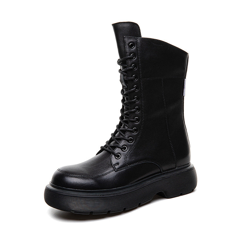 Martin Boots Women's Vintage Leather 2021 New Retro Thick-Soled Chunky Boots Women's Patent Leather Short Boots - NEWYORKLISTED