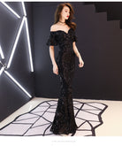 NEWYORKLISTED ELEGANT BRIDE COLLECTION: 2023 Sequin Mermaid Wedding Dress – Sexy Black or White Bridal Gown with Dramatic Silhouette - NEWYORKLISTED