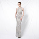 Backless Lace Evening Dress Women Party Long Wear Sequin Fishtail Silk Sexy Dresses Gowns for Women Evening Dresses Elegant - NEWYORKLISTED