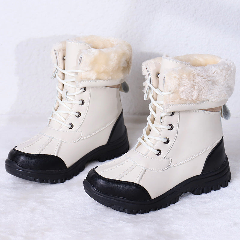 2021 Winter New Women's Leather Boots Martin Boots High Top Leather Shoes - NEWYORKLISTED