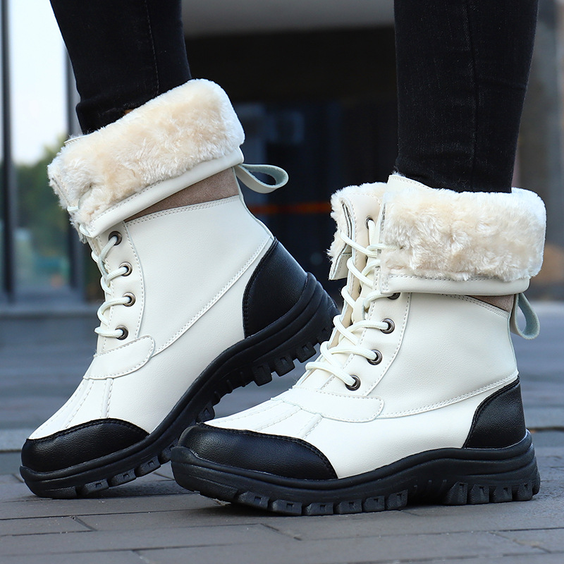 2021 Winter New Women's Leather Boots Martin Boots High Top Leather Shoes - NEWYORKLISTED