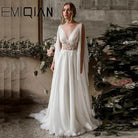 NEWYORKLISTED ELEGANT BRIDE COLLECTION: Boho A-Line Chiffon & Satin Wedding Dress – Ancient Greek-Inspired Backless Bridal Gown