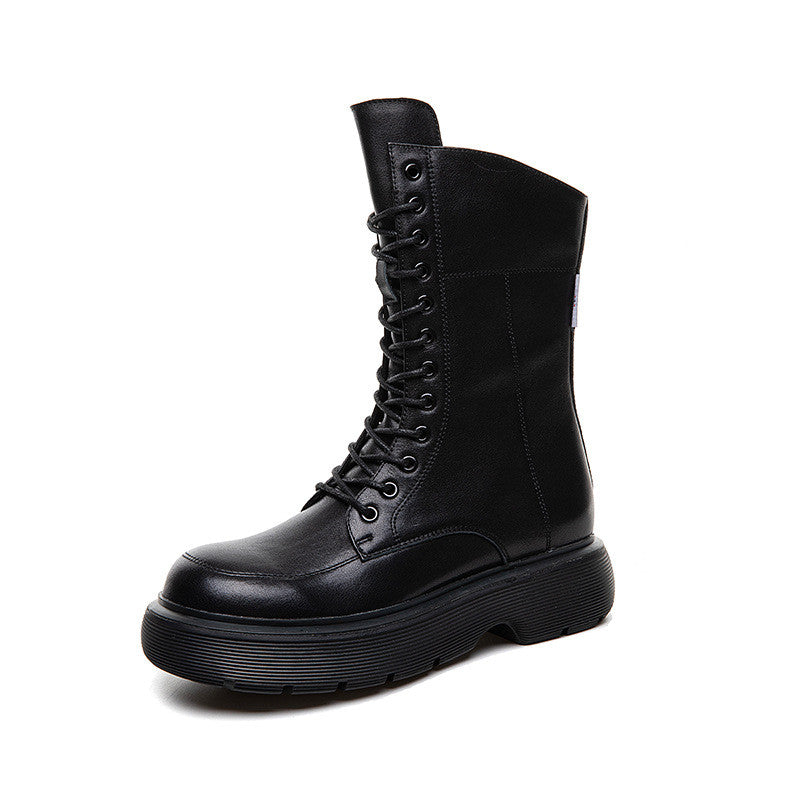 Martin Boots Women's Vintage Leather 2021 New Retro Thick-Soled Chunky Boots Women's Patent Leather Short Boots - NEWYORKLISTED