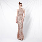 Backless Lace Evening Dress Women Party Long Wear Sequin Fishtail Silk Sexy Dresses Gowns for Women Evening Dresses Elegant - NEWYORKLISTED