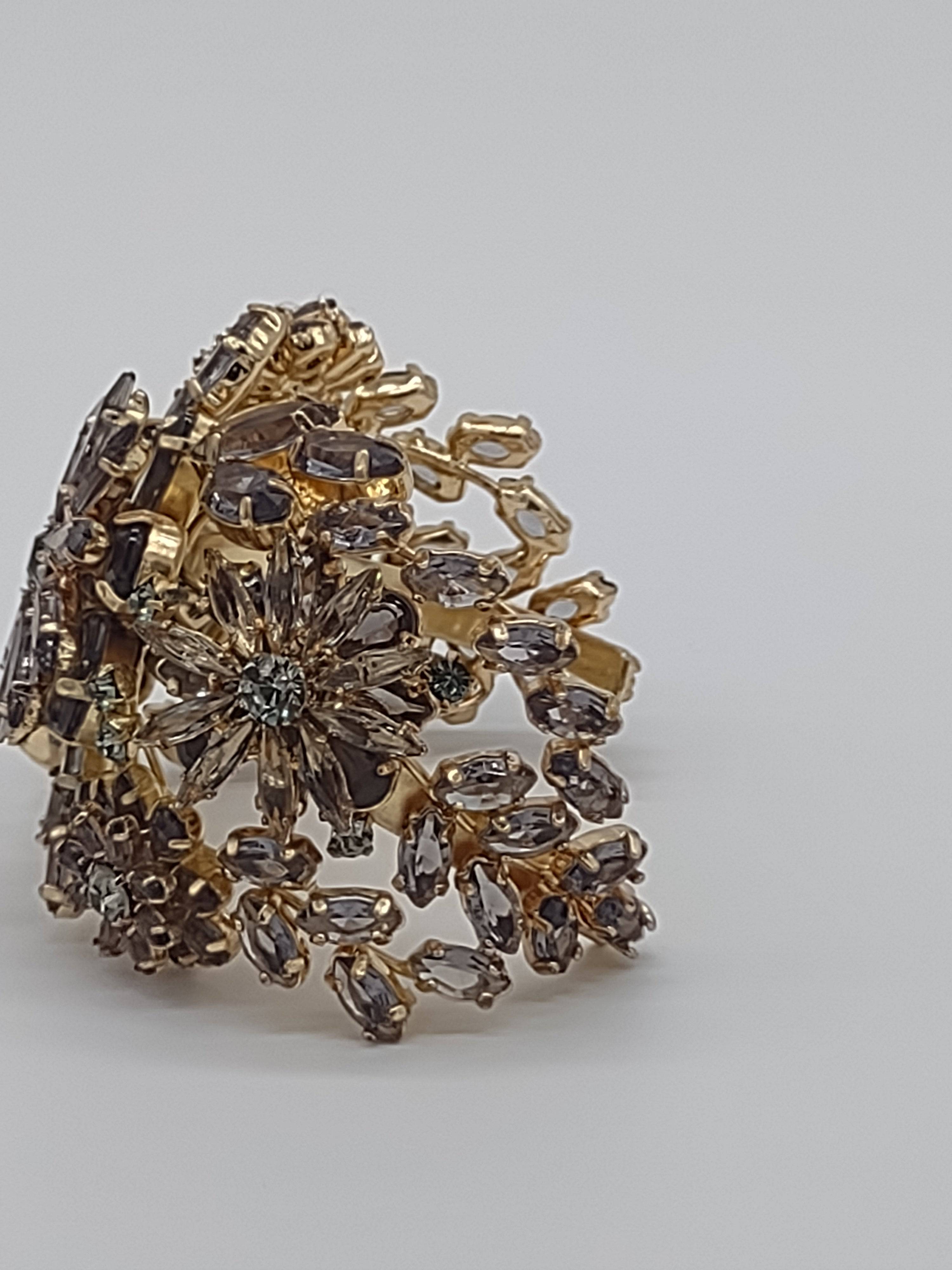 NEWYORKLISTED - Vintage Sparkling Crystal Brillant Cuff Bracelet - NEWYORKLISTED