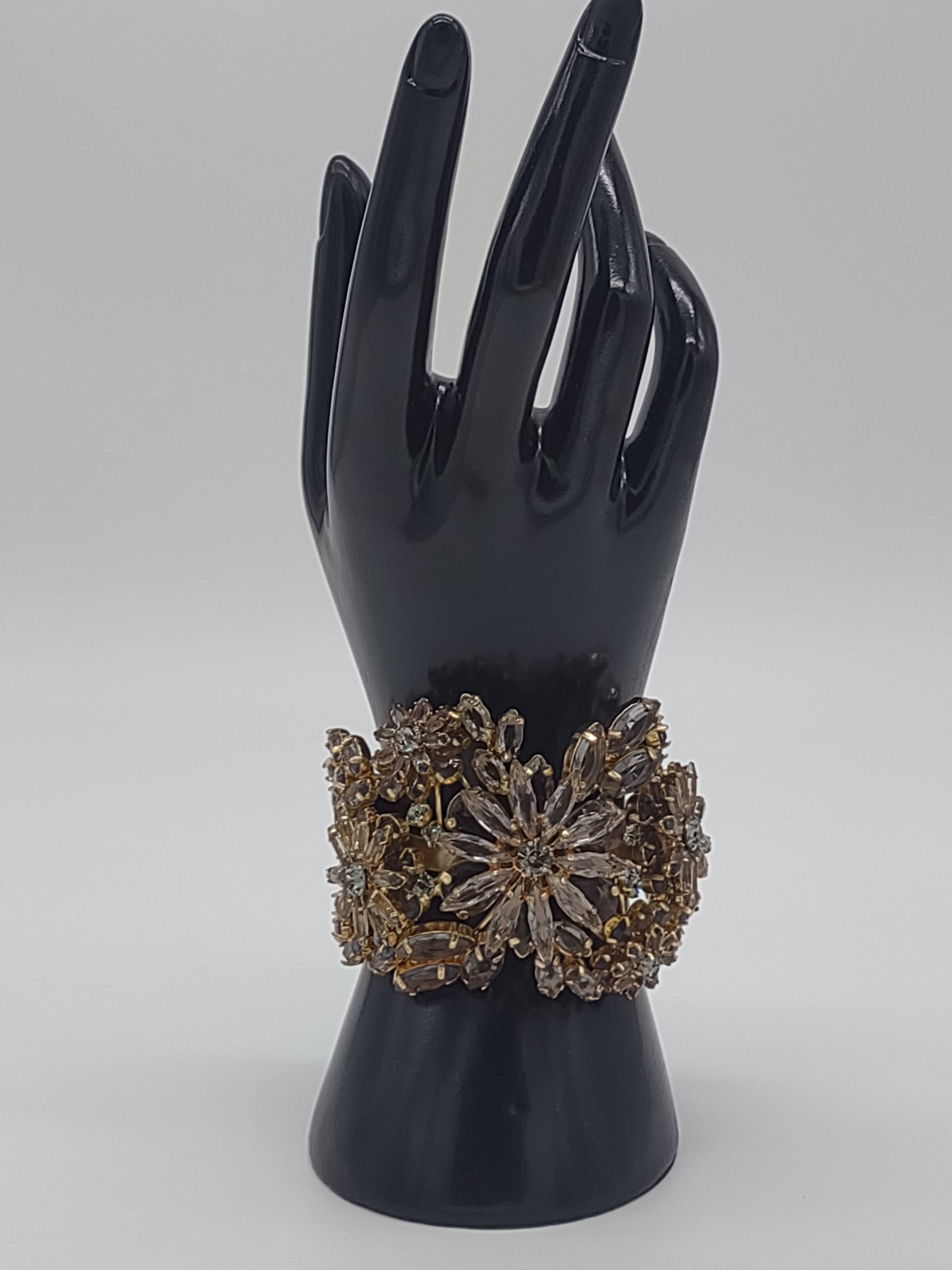 NEWYORKLISTED - Vintage Sparkling Crystal Brillant Cuff Bracelet - NEWYORKLISTED