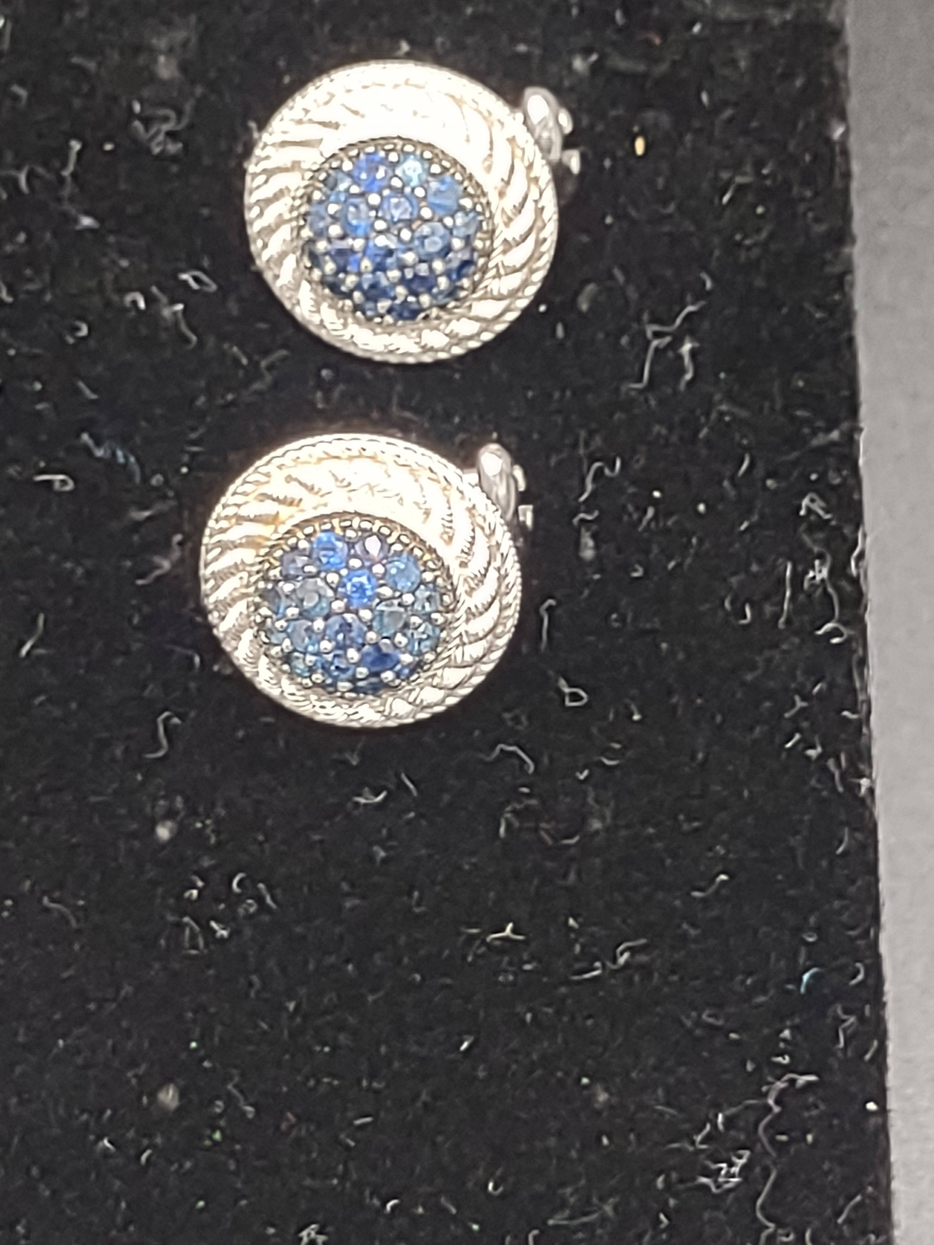 NEWYORKLISTED Vintage Jewelry - Exquisite Vintage Judith Ripka Sterling Silver Druzy Clip-On Earrings - NEWYORKLISTED