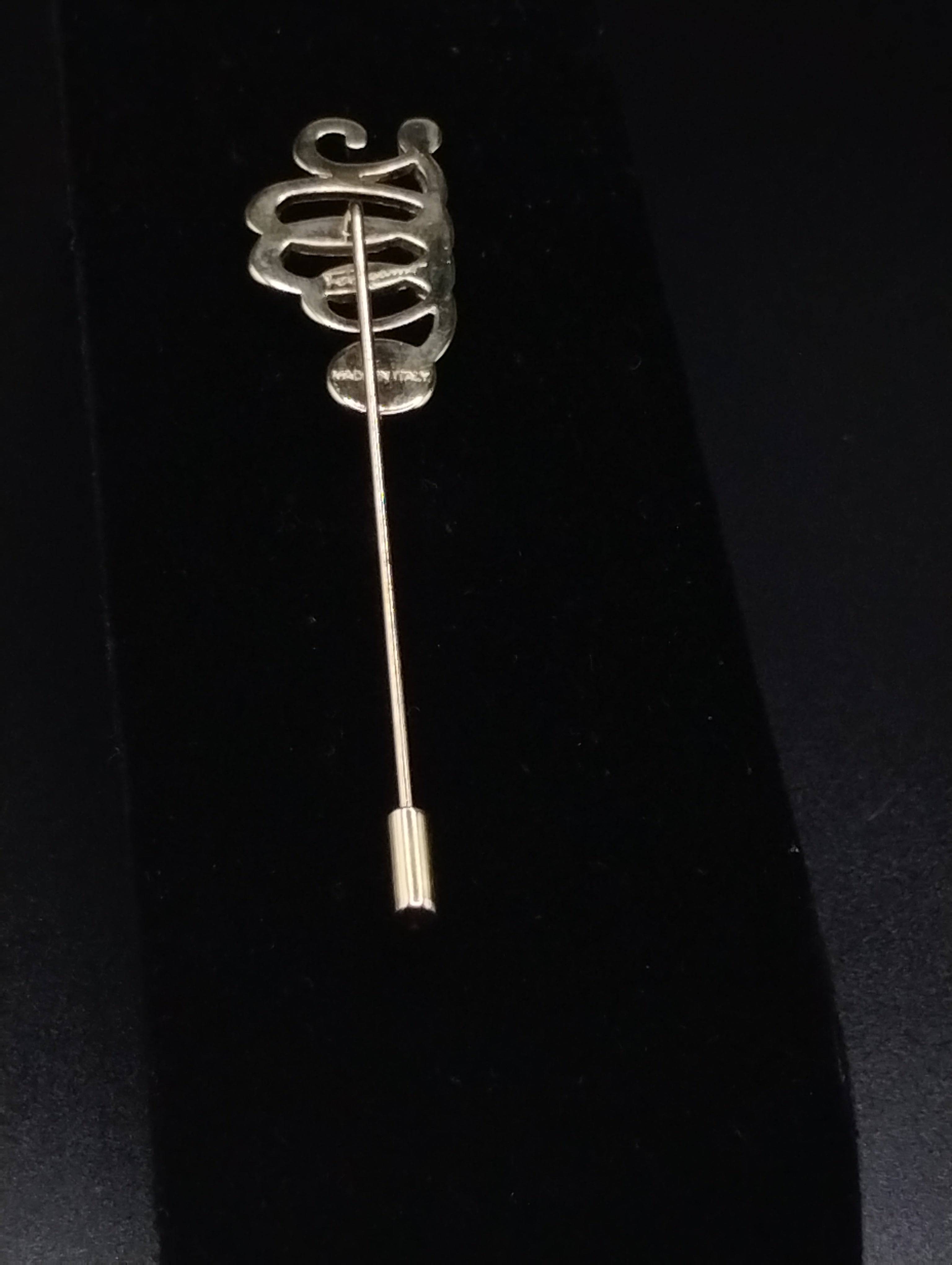 NEWYORKLISTED Vintage - SALVATORE FERRAGAMO Fashion Scarf Pin - NEWYORKLISTED