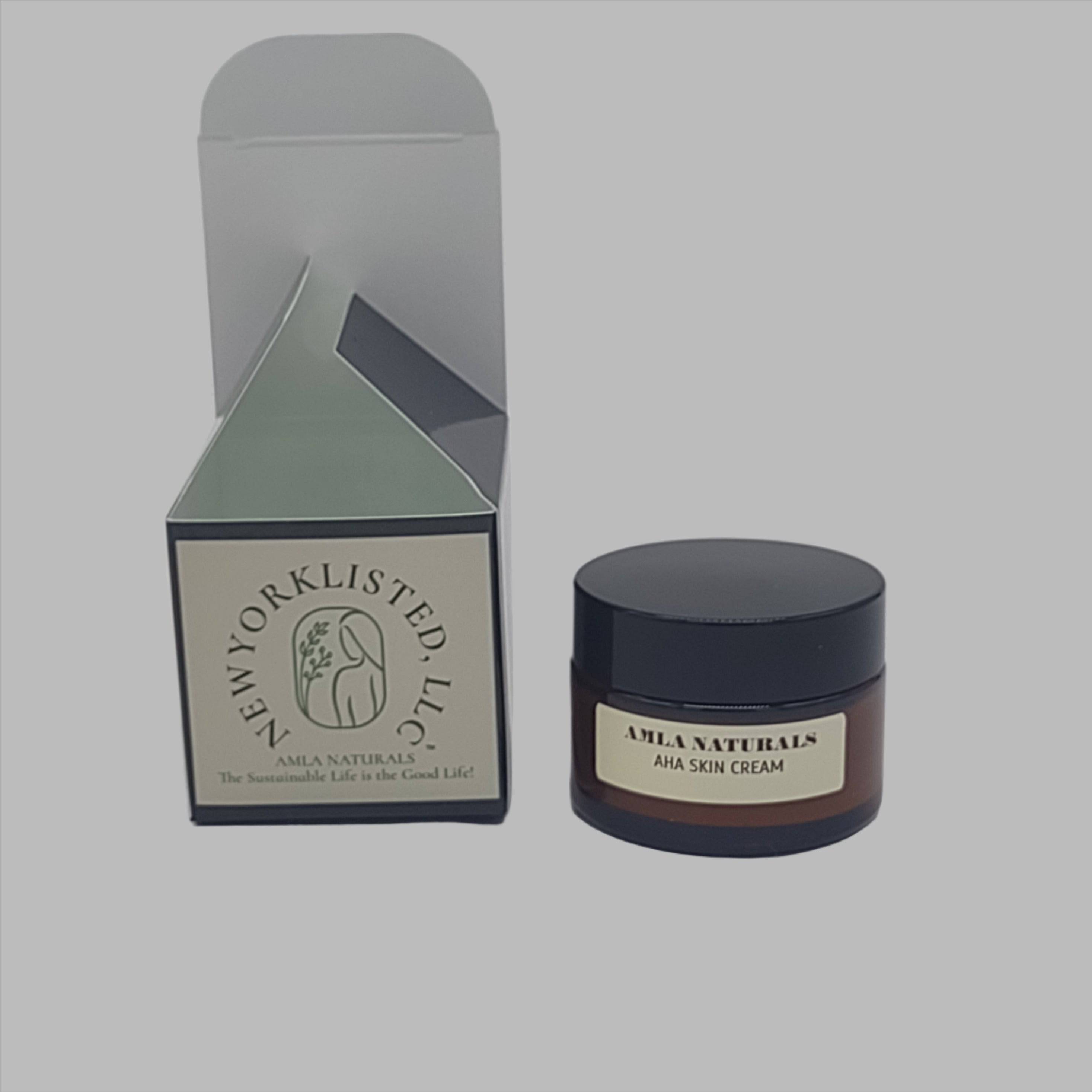 AMLA NATURAL AHA SKIN CREAM 1oz. Jar with AMLA NATURALS BOX 
