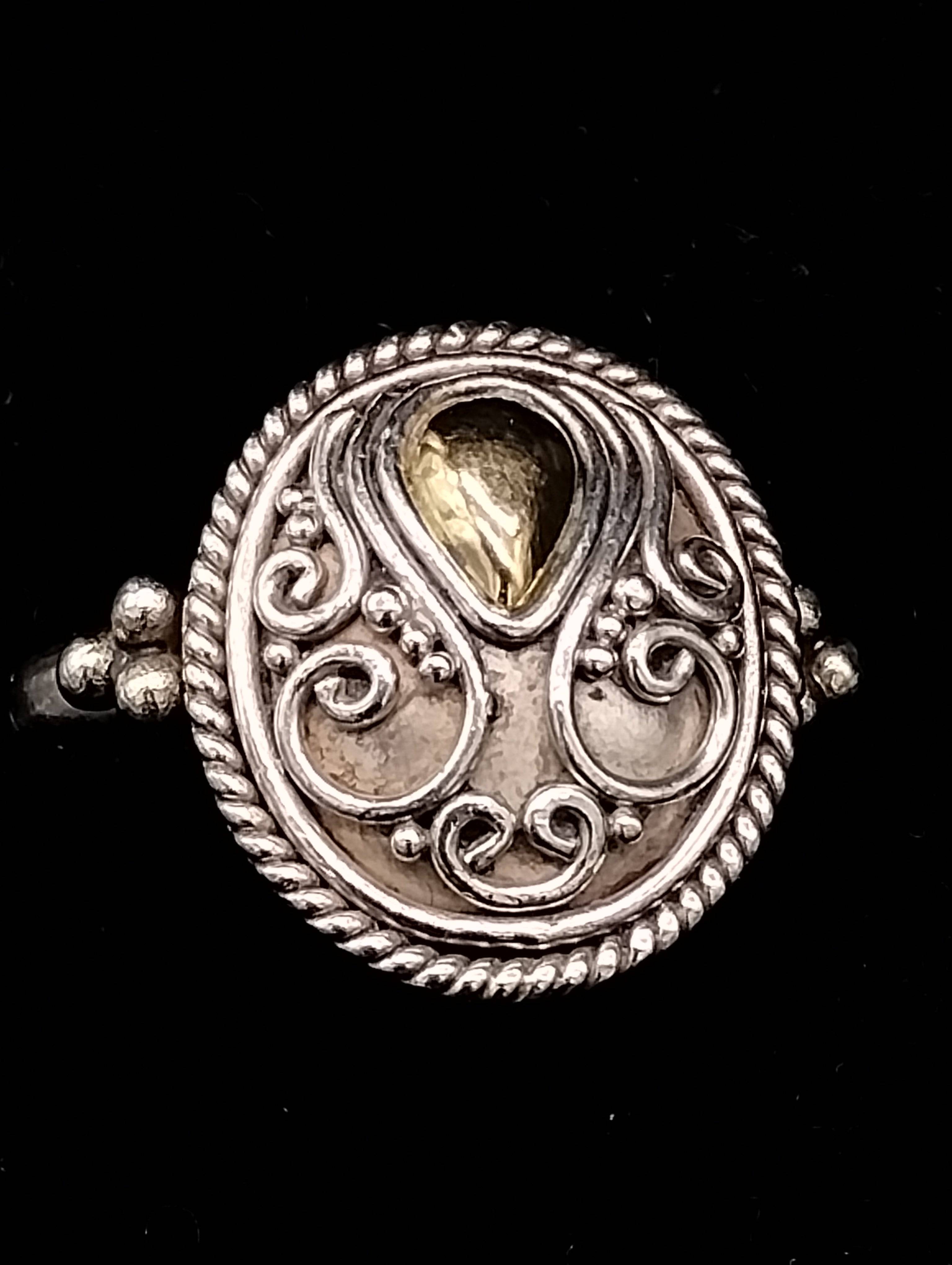 NEWYORKLISTED Vintage 18K Gold & Sterling BA SUARTI Bali Necklace & Ring - NEWYORKLISTED