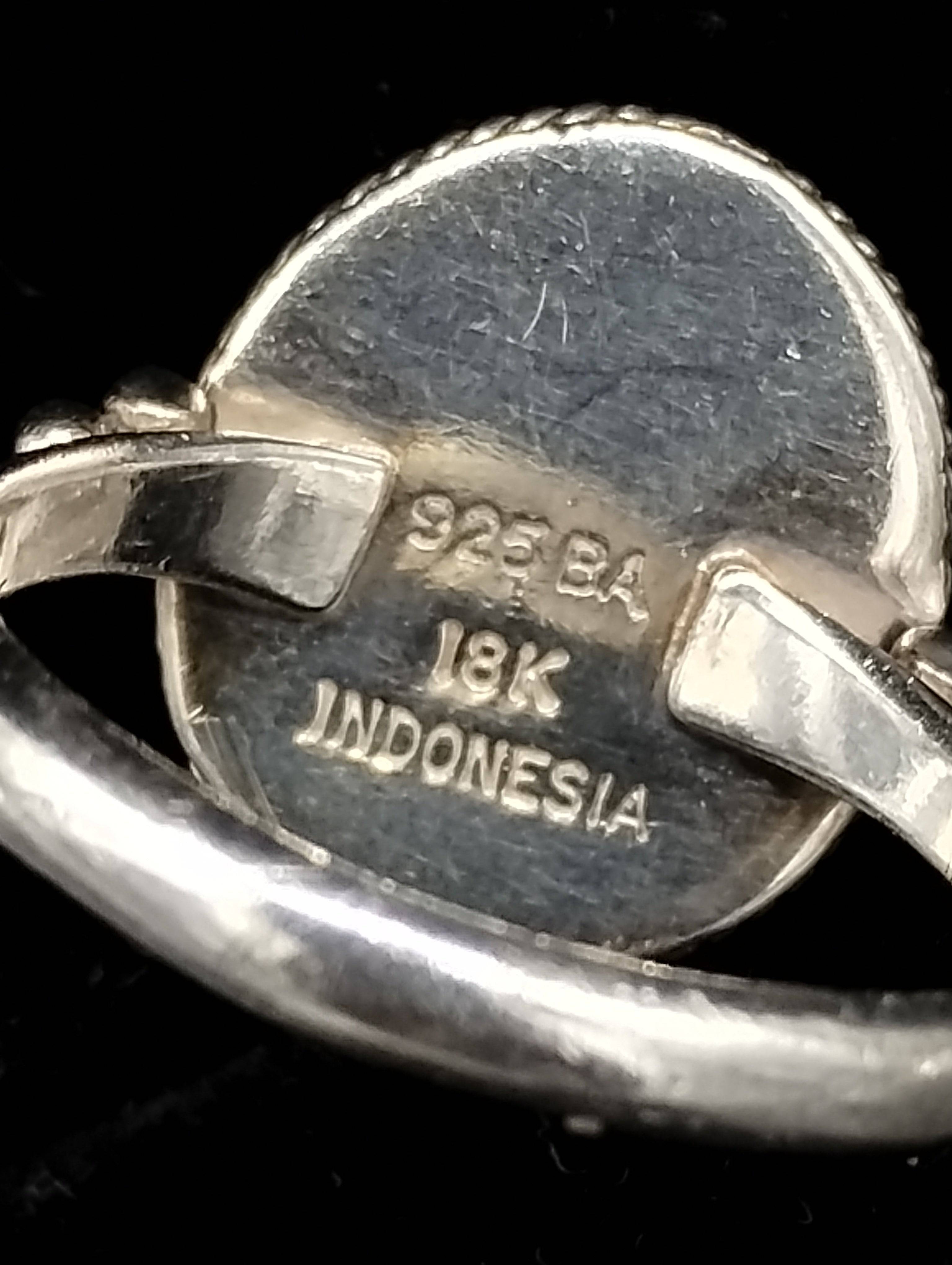 NEWYORKLISTED Vintage 18K Gold & Sterling BA SUARTI Bali Necklace & Ring - NEWYORKLISTED