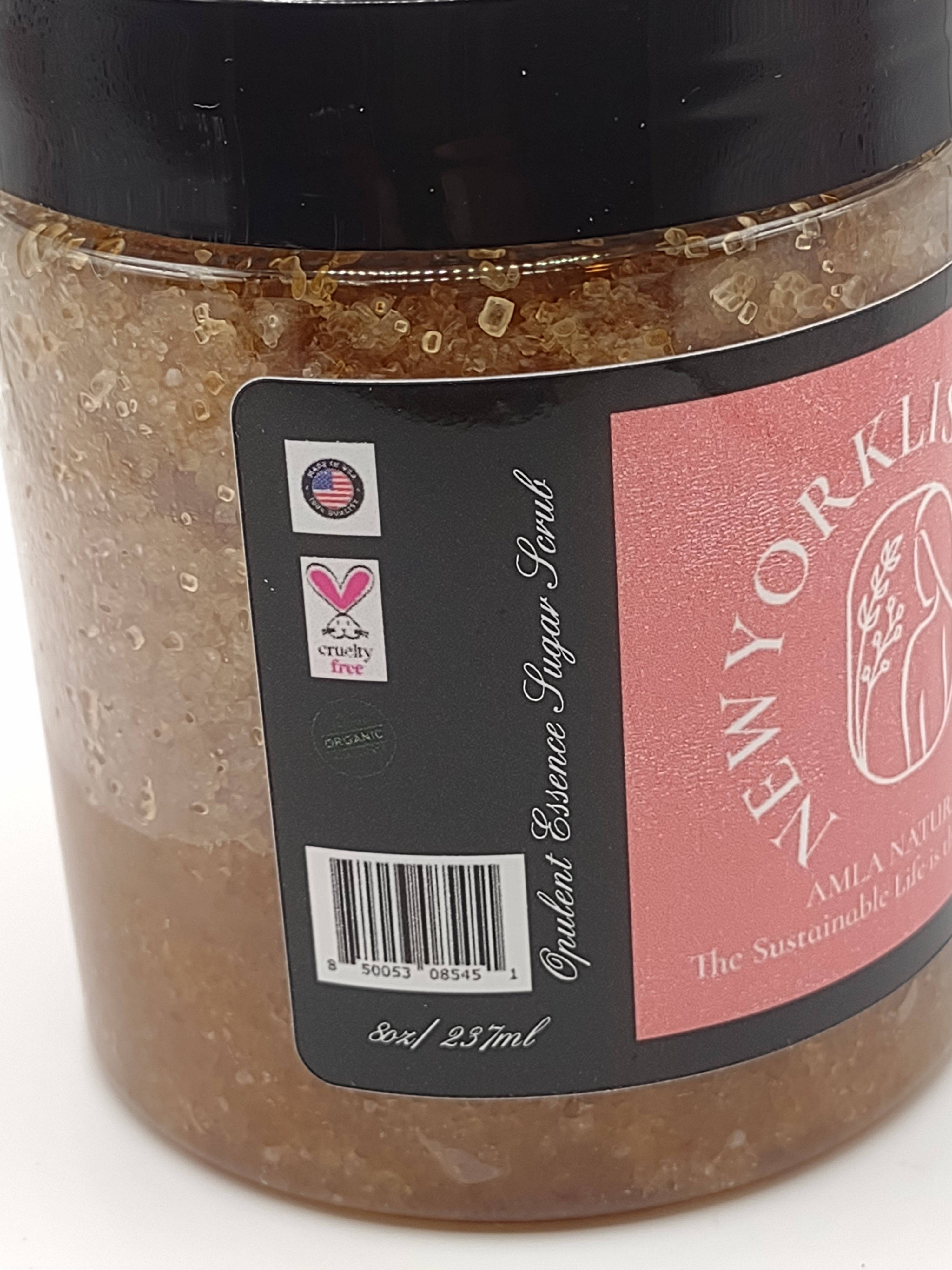 AMLA NATURALS Opulent Essence Sugar Scrub - Three Simple Organic Ingredients! - NEWYORKLISTED