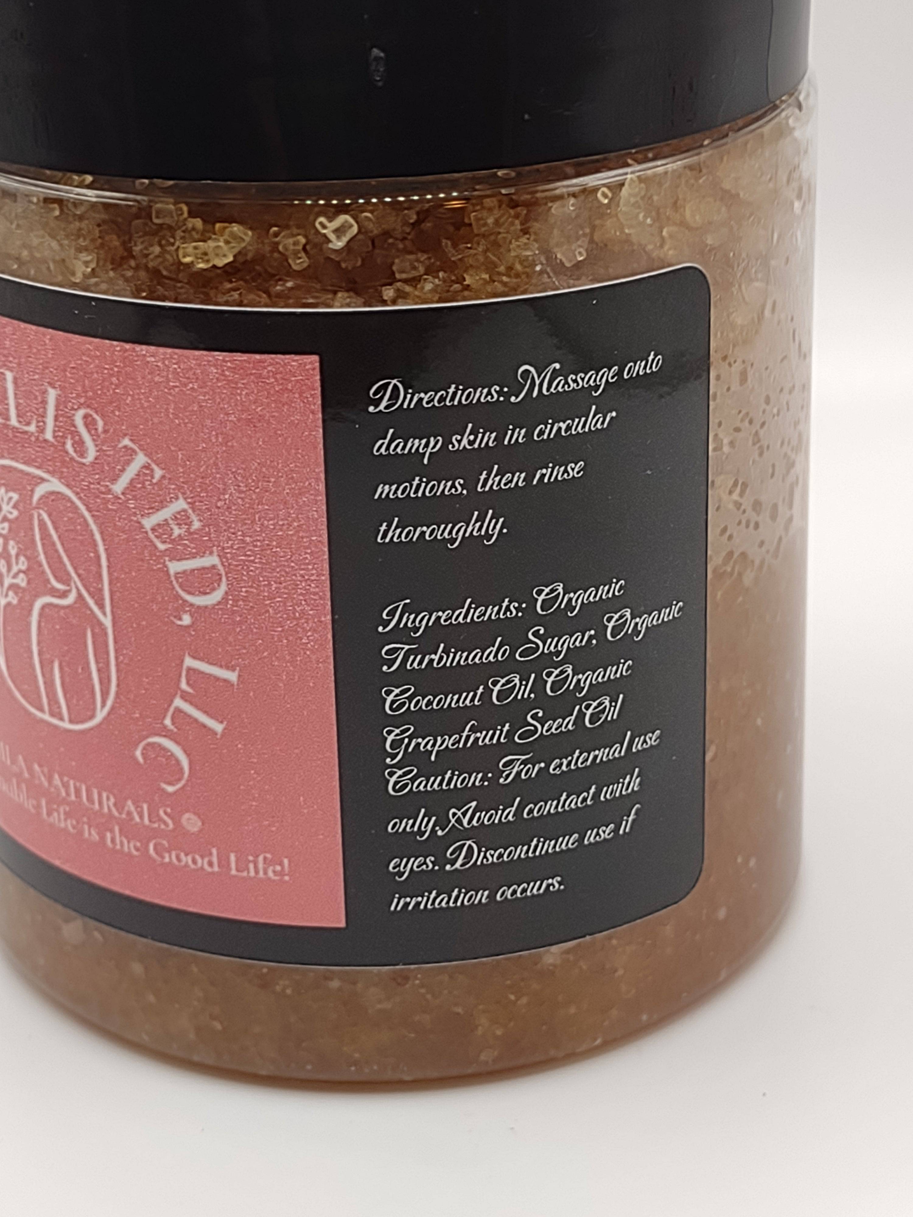AMLA NATURALS Opulent Essence Sugar Scrub - Three Simple Organic Ingredients! - NEWYORKLISTED