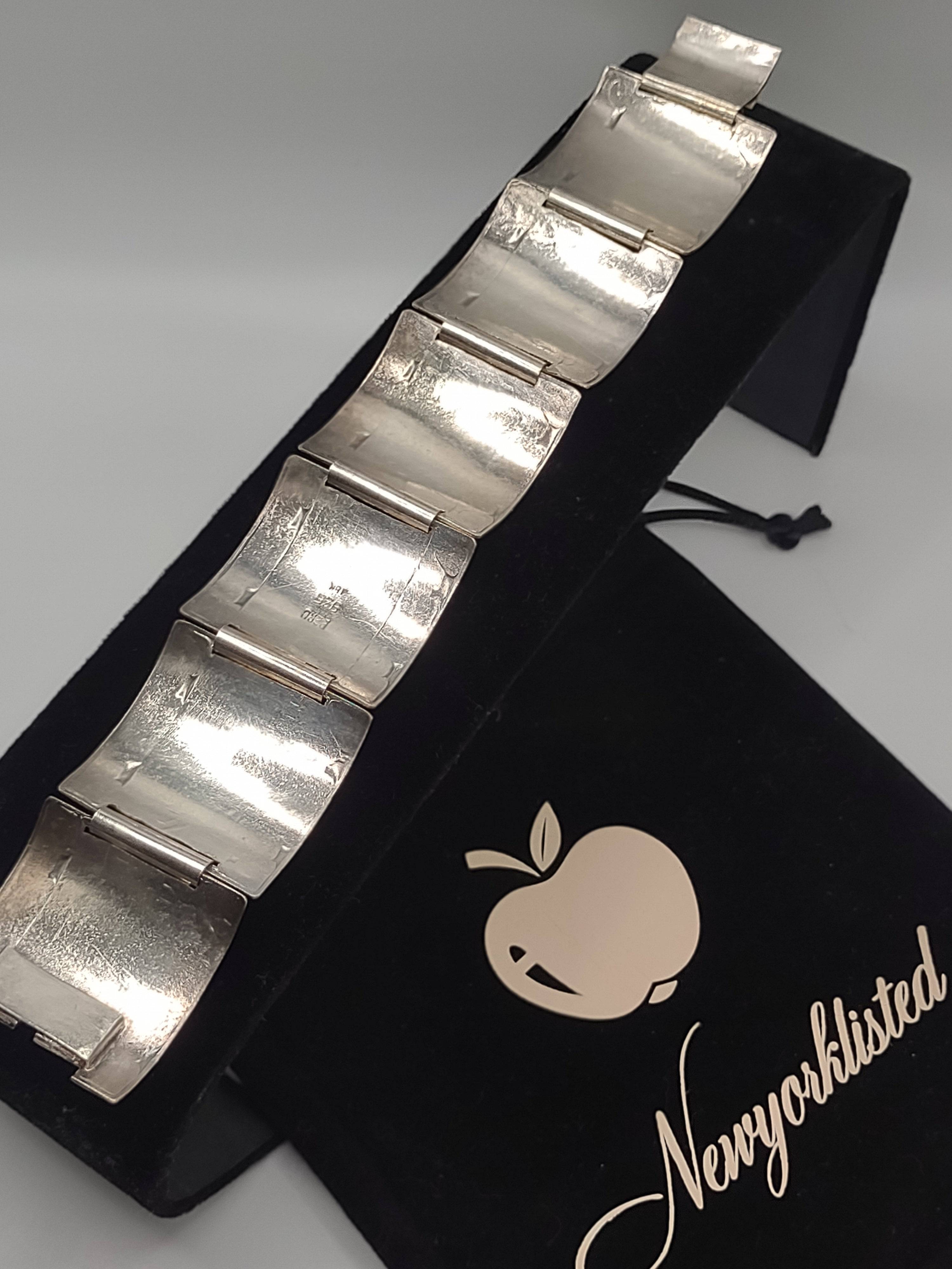 NEWYORKLISTED Vintage Jewelry Collection - Aztec Majesty Sterling Silver Bracelet - NEWYORKLISTED