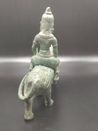 NEWYORKLISTED UNIQUE FINDS 19th Century Bronze Thai Buddha Riding a Tiger with Falcon - NEWYORKLISTED