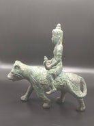 NEWYORKLISTED UNIQUE FINDS 19th Century Bronze Thai Buddha Riding a Tiger with Falcon - NEWYORKLISTED