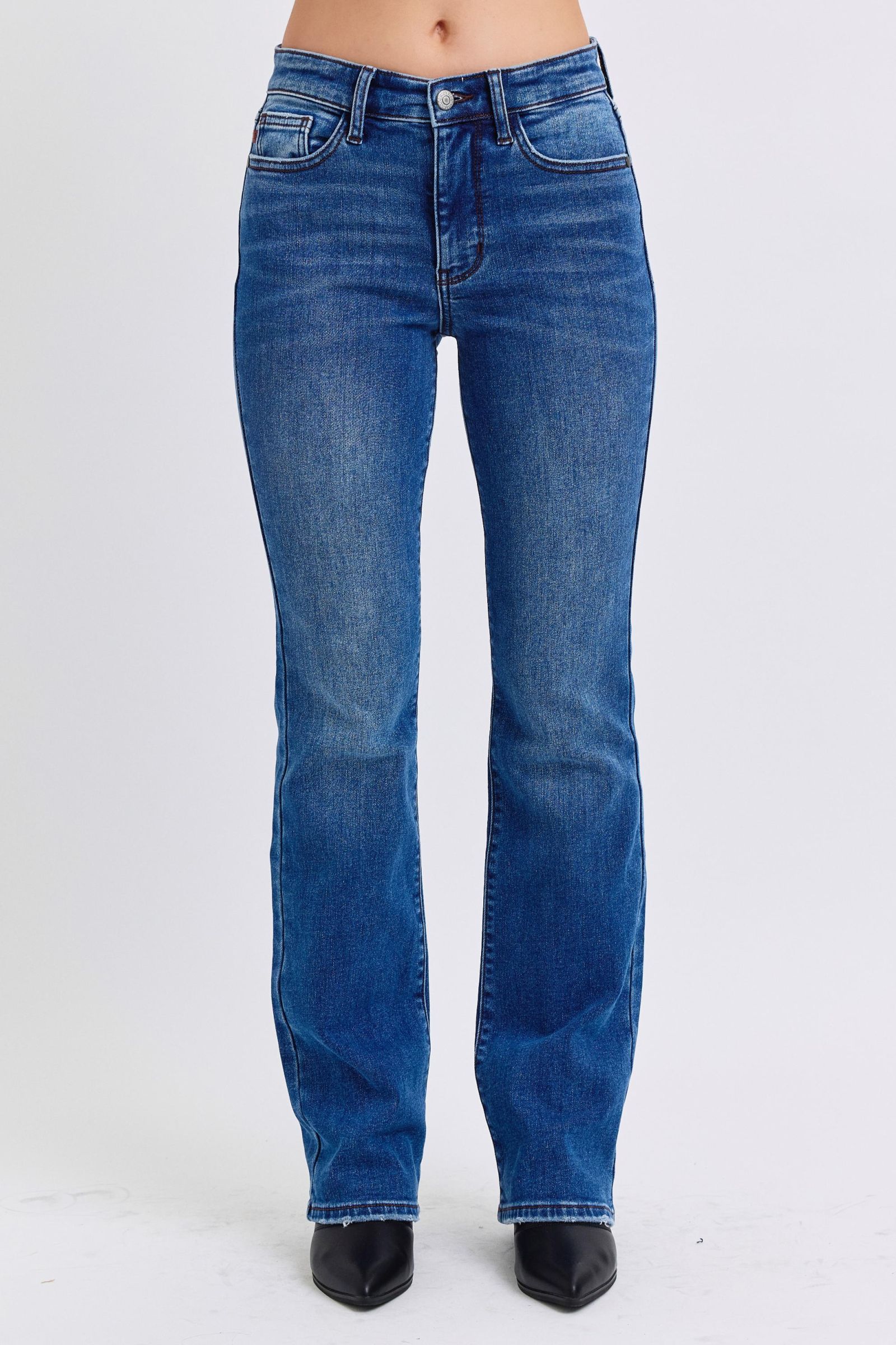 NEWYORKLISTED STYLE COLLECTION: Mid-Rise Bootcut Jeans with Thermal Lining