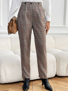 NEWYORKLISTED STYLE COLLECTION: Perfect Plaid Straight Leg Pants