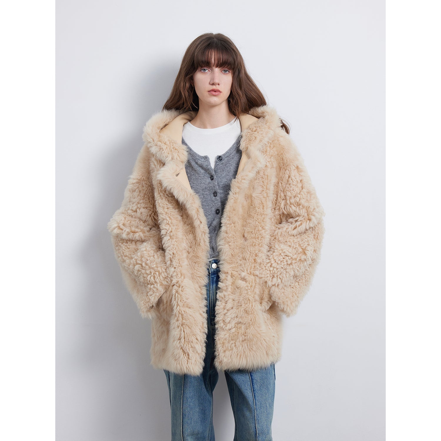 Clouds of Smoke Become Rain Imported Tuscan Hooded Sheepskin - NEWYORKLISTED