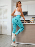 NEWYORKLISTED STYLE COLLECTION: Printed High Waist Active Leggings - NEWYORKLISTED