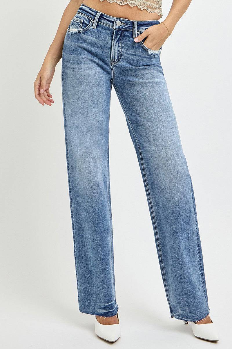 NEWYORKLISTED STYLE COLLECTION: High Rise Straight Leg Jeans