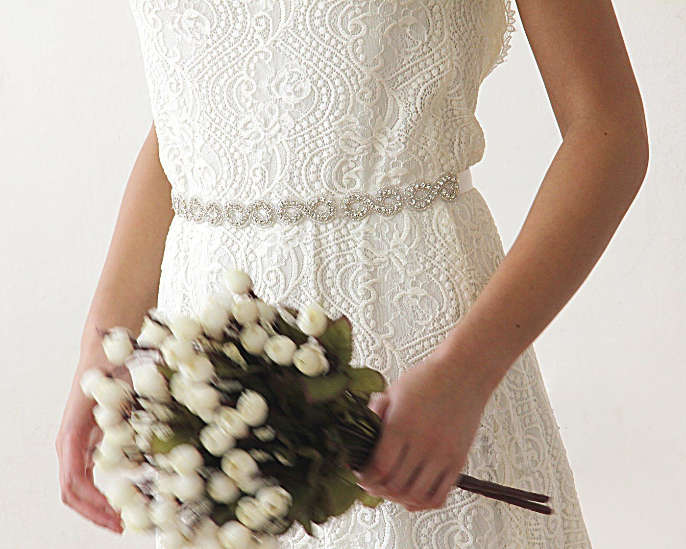 Sleeveless  Backless Lace Dress   With Train #1180 - NEWYORKLISTED