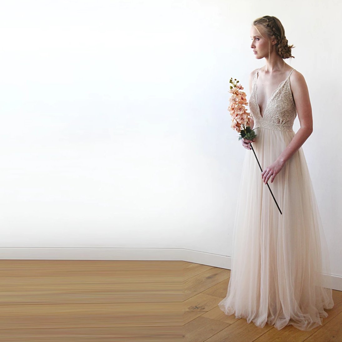 NEWYORKLISTED ELEGANT Bride Collection: Champagne Wedding Dress #1205 - NEWYORKLISTED