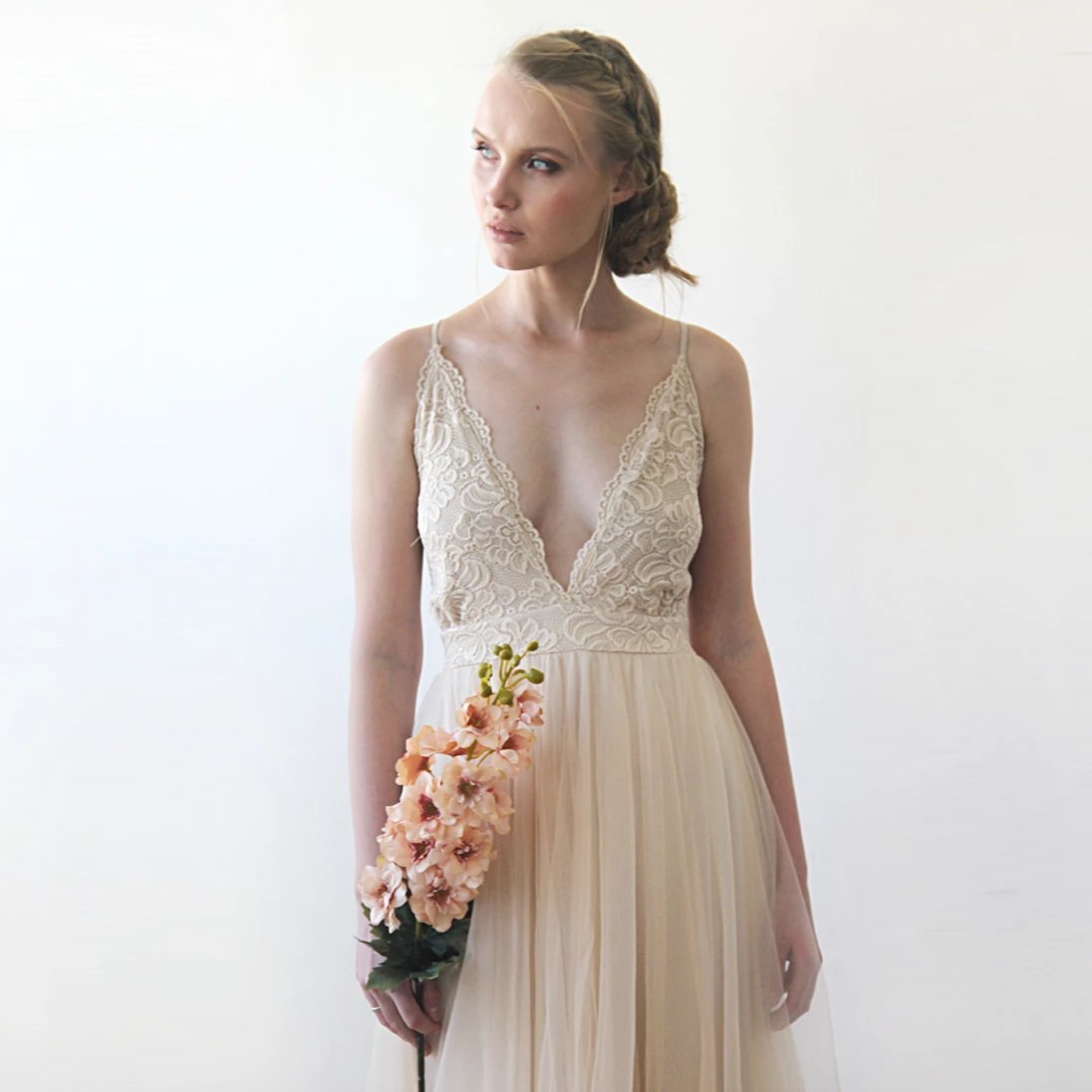 NEWYORKLISTED ELEGANT Bride Collection: Champagne Wedding Dress #1205 - NEWYORKLISTED