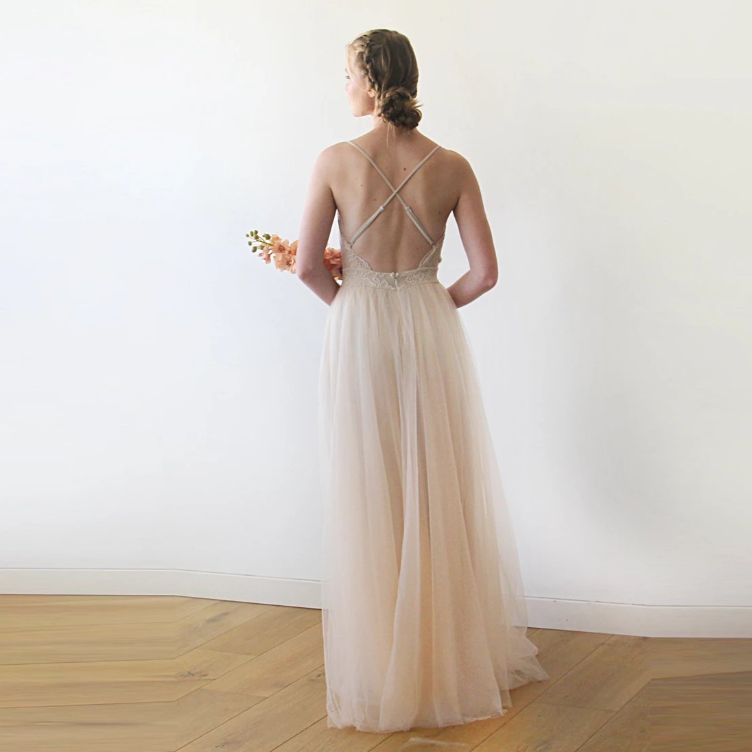 NEWYORKLISTED ELEGANT Bride Collection: Champagne Wedding Dress #1205 - NEWYORKLISTED
