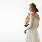 Off-The-Shoulder Train Dress #1162 - NEWYORKLISTED