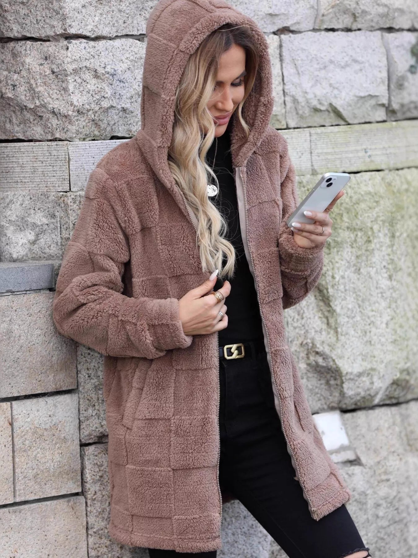 NEWYORKLISTED STYLE COLLECTION: Fleece Zip Up Hooded Outerwear