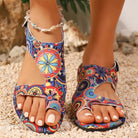 NEWYORKLISTED STYLE COLLECTION
Cutout Printed Bohemian Flat Sandals in Multicolor 