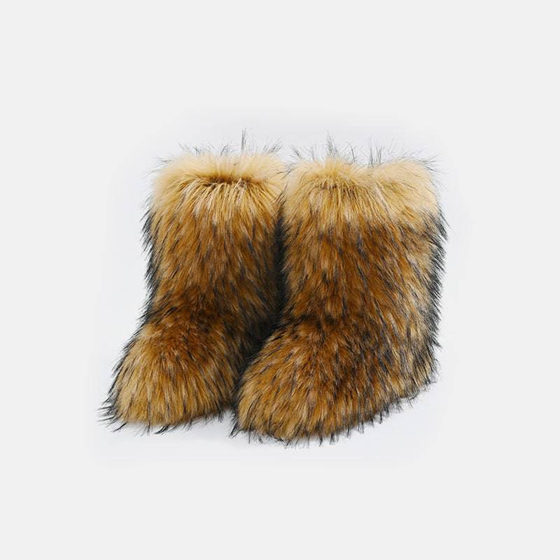 NEWYORKLISTED STYLE COLLECTION: Hug Me Comfort Fuzzy Platform Boots - NEWYORKLISTED