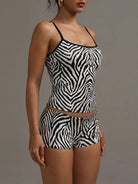 NEWYORKLISTED INTIMATE APPAREL COLLECTION:  Zebra Print Cami and Short Set