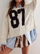 NEWYORKLISTED STYLE COLLECTION: Number 81 Oversized Cable Knit Sweater