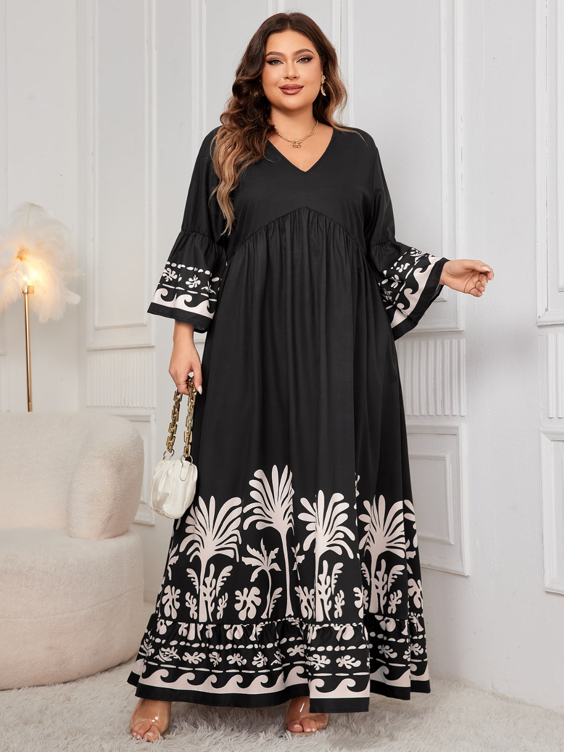 NEWYORKLISTED STYLE COLLECTION: Plus Size Long Sleeve Maxi Dress - NEWYORKLISTED