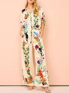 NEWYORKLISTED STYLE COLLECTION: Printed Button-Up Shirt and Pants Set